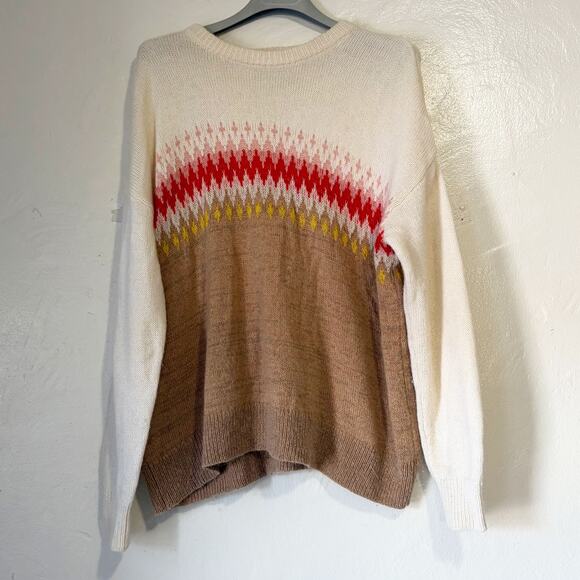 DEMYLEE X J.CREW Fair Isle Wool Mohair Blend Sweater in Multi Size M - Picture 2 of 12